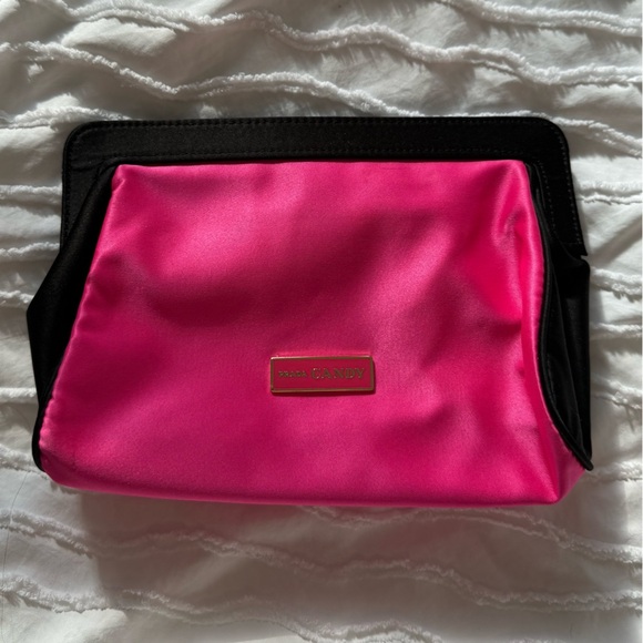 Prada candy Pink and Black makeup clutch - Picture 1 of 5